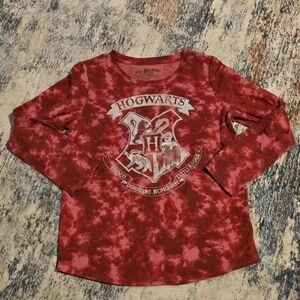 Warner Bros. Red Tie-Dye Hogwarts Long Sleeve Tee